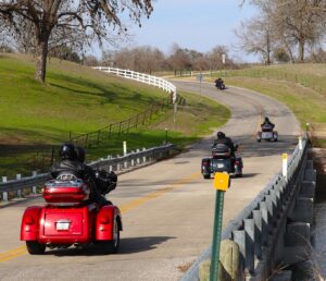 Touring Group on Country Road